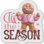 ピンクジンジャーブレッド祝キャラクター! シール (正面)