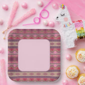 ピンクスでブルゴーニュ ペーパープレート (パーティー)