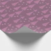 ピンクスとバラクリスマスツリーラッピング紙 ラッピングペーパー (角)