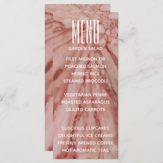 ピンクスとラベ結婚ンダーで素敵なのメニューカード メニュー (正面/裏面)
