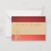 ピンクスと錆びた茶色 ノートカード (裏面)