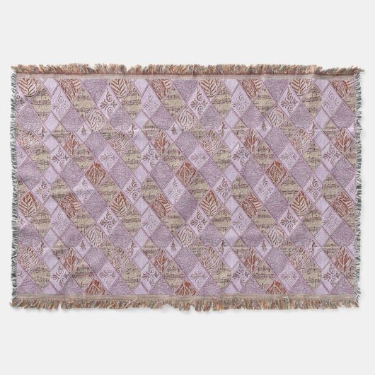 ピンクスのダイヤモンドデザイン スローブランケット (正面)