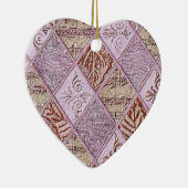 ピンクスのダイヤモンドデザイン セラミックオーナメント (右)