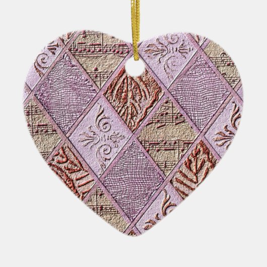 ピンクスのダイヤモンドデザイン セラミックオーナメント (正面)