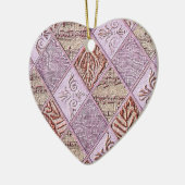 ピンクスのダイヤモンドデザイン セラミックオーナメント (左)