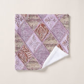 ピンクスのダイヤモンドデザイン バスタオルセット (ウォッシュタオル)