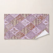 ピンクスのダイヤモンドデザイン バスタオルセット (ハンドタオル)