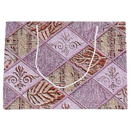 ピンクスのダイヤモンドデザイン ラージペーパーバッグ