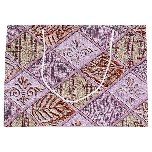 ピンクスのダイヤモンドデザイン ラージペーパーバッグ (正面)