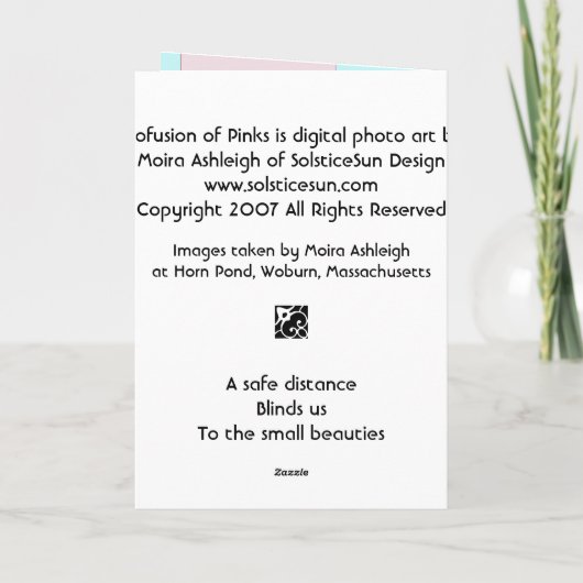 ピンクスの山 カード (裏面)