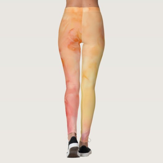 ピンクスを通して黄色く鳴る レギンス (裏面)