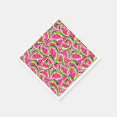 ピンクスイカのフルーツスライスパターン プレッピー スタンダードカクテルナプキン (角)