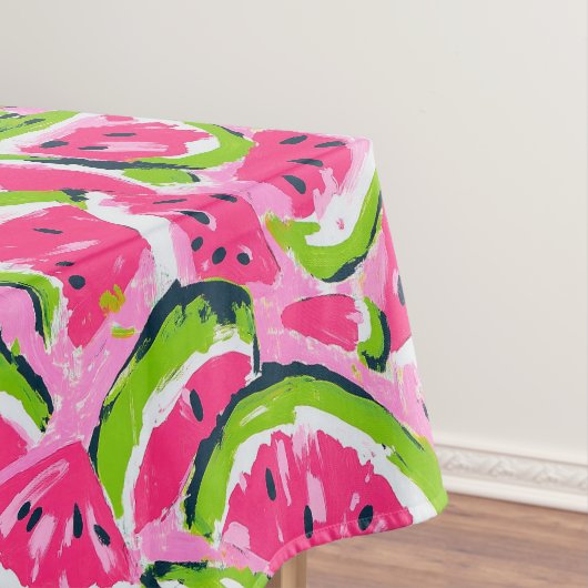 ピンクスイカのフルーツスライスパターン プレッピー テーブルクロス (インサイチュ)