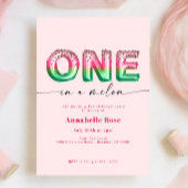 ピンクスイカガールファースト誕生日招待状 招待状