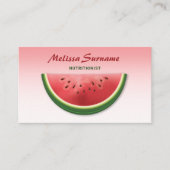 ピンクスイカフルーツスライスディエティアン栄養士 名刺 (正面)