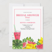 ピンクスイカブライダルシャワーピクニック 招待状 (正面)