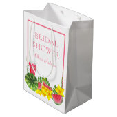 ピンクスイカ名ブライダルシャワー中抱き枕 ミディアムペーパーバッグ (裏面アングル)