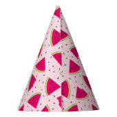 ピンクスイカ柄パーティー帽 パーティーハット (裏面)