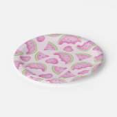 ピンクスイカ紙プレート – サマーフルーツ ペーパープレート (アングル)