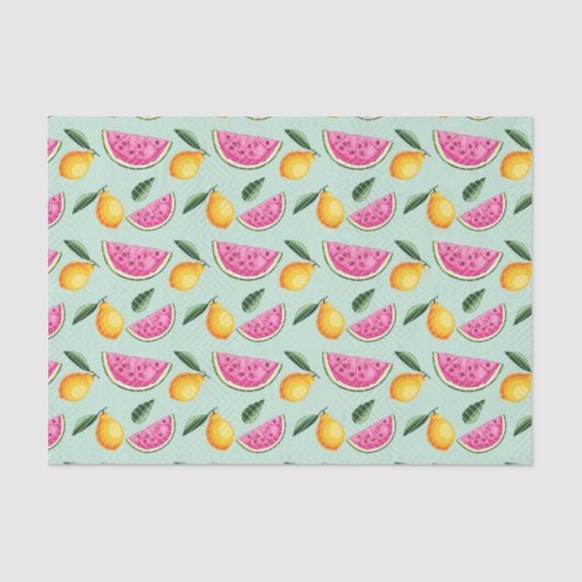 ピンクスイカ&レモン(デザイン29ピンクシリーズ) 薄葉紙 (正面)