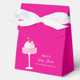 ピンクスイーツさくらんぼブランチシャンパンベビーシャワー フェイバーボックス