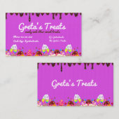 ピンクスイーツアンドトリーツキャンディ名刺 名刺 (正面/裏面)