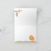 ピンクスイートサファリノートカード サンキューカード (内部)