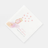 ピンクスイートシャンパンヴァレンティーヌベビーシャワー スタンダードランチョンナプキン