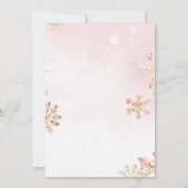 ピンクスイートジンジャーブレッドクリスマスガール誕生日 サンキューカード (裏面)