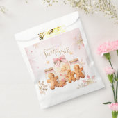 ピンクスイートジンジャーブレッドクリスマスガール誕生日 フェイバーバッグ (封をした状態)