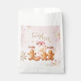 ピンクスイートジンジャーブレッドクリスマスガール誕生日 フェイバーバッグ