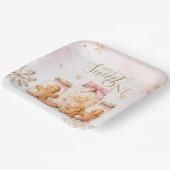 ピンクスイートジンジャーブレッドクリスマスガール誕生日 ペーパープレート (傾斜あり)