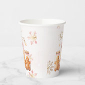 ピンクスイートジンジャーブレッドクリスマスガール誕生日 紙コップ (左)