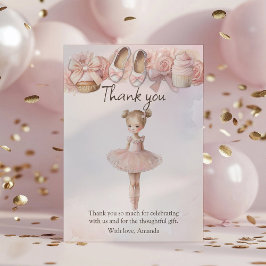 ピンクスイートバレリーナ サンキューカード