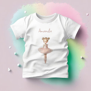 ピンクスイートバレリーナ ベビーTシャツ
