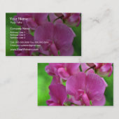 ピンクスイートピーの花 名刺 (正面/裏面)