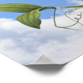 ピンクスイートピーフローラアートポスター ポスター (角)