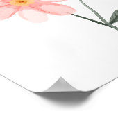 ピンクスイートフラワー子供部屋デコール ポスター (角)