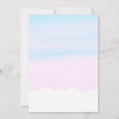 ピンクスイートベビーガールドーナ恋しく思ツザおもしろい誕生日 招待状 (裏面)