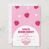 ピンクスイートベリーブライダルシャワー 招待状 (正面)