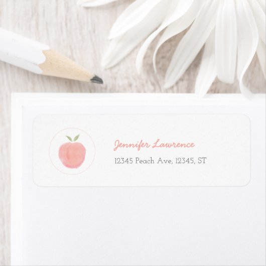 ピンクスイートリトルピーチ差出人住所ラベル ラベル (インサイチュ)