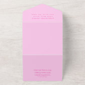 ピンクスイート16フローラ16 ガーリー エレガント オールインワン招待状 (外側)