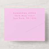 ピンクスイート16フローラ16 ガーリー エレガント オールインワン招待状 (裏面)