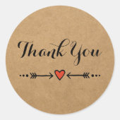 ピンクスウィートアーツ&アローズ素朴ありがとう ラウンドシール (正面)