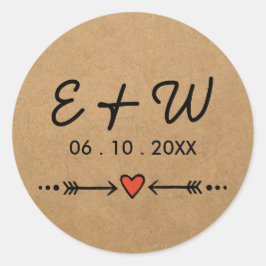 ピンクスウィートアー素朴ツ&ア結婚ローズイニシャル ラウンドシール