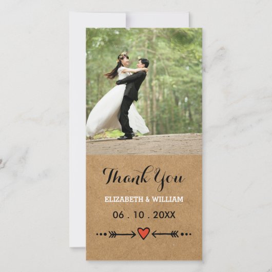 ピンクスウィートアー素朴ツ&ア結婚ローズ サンキューカード (正面)