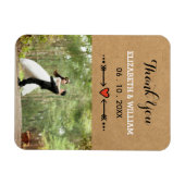 ピンクスウィートアー素朴ツ&ア結婚ローズ マグネット (横)