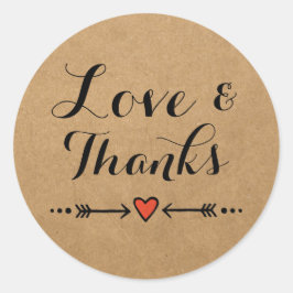 ピンクスウィートアー結婚ツ&アローズの愛感謝してい&愛 ラウンドシール