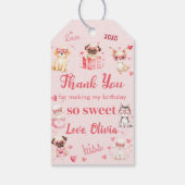 ピンクスウィートバレンタイン誕生日ギフトラベル ギフトタグ (裏面)