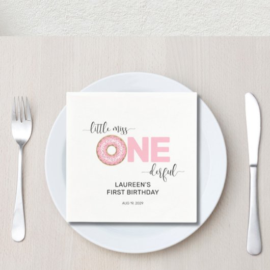 ピンクスウィート恋しく思リトル1歳 スタンダードカクテルナプキン